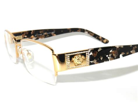 gold versace glasses|eyeglasses versace glasses on face.